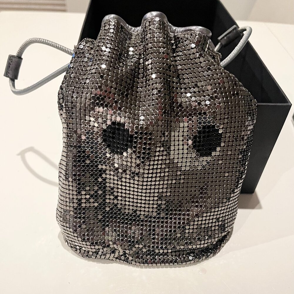 Anya HIndmarch Eyes Mesh Crystal Pouch Bag